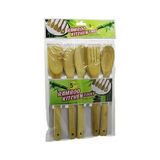 Aee® 5'li Büyük Boy Doğal Bambu Kaşık Spatula Mutfak Tahta Kaşık Seti 30CM - 0 - 1 lt