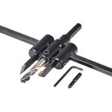 AEE® Ayarlanabilir Alçı Panç Delme Aparatı – 2 Bıçaklı Daire Testeresi – 30mm-200mm Delik Açma – Matkap Ucu ve Anahtar Dahil