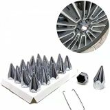 AEE® Bijon Kapağı Seti 20 Adet – Krom Jant Bijon Koruma Kapağı (17mm / 19mm) Oto Jant Somun Kapak Seti (Sivri, 19mm)