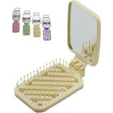Aee® Dikdörtgen Katlanır Aynalı Tarak – Çocuk ve Yetişkin Kullanımı Için | Çanta Boy, Taşınabilir, Ergonomik Plastik Tarak (17,5 Cm) – Katlanır Ayna ve Delikli Tasarım Karışık Renk - Standart