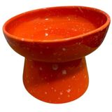 AEE® Eğimli Yüksek Seramik Mama ve Su Kabı – Ergonomik Kedi Köpek Mama Kabı | 14 cm Yükseklik, 13 cm Genişlik | Sağlıklı, Dayanıklı, Kolay Temizlenebilir | Boyun ve Omurga Dostu (Turuncu)