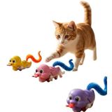 AEE® Kurmalı Tüylü Hareketli Kedi Oyuncağı Yılan Fare Tipi Zıplayan Yürüyen Kedi Oyuncağı
