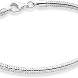 AEE Unisex Çelik Bileklik İtalyan Halat Yılan Charm Takılabilir Erkek ve Kadın Bileklik (Gümüş, 3,5mm)