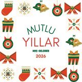 Aef Home Yeni Yıl Davet Hediye Sunum Sofra Dilek Kartı - 50 Adet