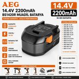 Aeg 14.4V 2200Mah Bs1420r Fl14, Sb2e14.4tsupertorque, Zb2e14stx İle Uyumlu Muadil Matkap Bataryası