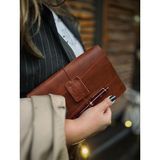 Aegean Leather Aegean Leather Pasaport Size Deri Defter Kılıfı Kahverengi
