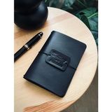Aegean Leather Aegean Leather Pasaport Size Deri Defter Kılıfı Siyah