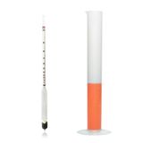 AEK-Tech 0-100 Alkolmetre Hidrometre ve 250ml Mezür Seti