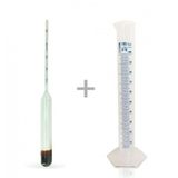 AEK-Tech 0-40 Etil Alkol Alkolmetre ve 100ml Plastik Mezür Seti