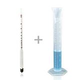 Aek-Tech Aek-tech 0-100 Uzun Form Alkolmetre Hidrometre Ve 250ml Mezür Seti