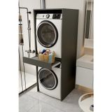 AEKA AE-1048D Antrasit Sürgü Raflı Sepetlik Bölmeli 186 cm Çamaşır ve Kurutma Makinesi Dolabı