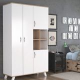 Aeka AE-1065 Atlas 4 Kapaklı Beyaz Gardrop