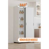 Aeka AE-2073 Luna Beyaz Döner Çok Amaçlı Dolap