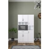 Aeka ANKA3080 Anka Beyaz Çok Amaçlı 6 Kapaklı, 1 Çekmeceli Banyo Dolabı