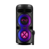 aeKcAmkF1r Maxron Mxboom Karaoke Mikrofonlu Bluetooth Hoparlör Parti Led Işıklı Ses Sistemi