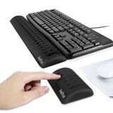 Aelfox Hafızalı Köpük Klavye Bilek Dayanağı ve Oyun Faresi Bilek Dayanağı, Ofis, Ev Ofis, Dizüstü Bilgisayar, Masaüstü Bilgisayar, Oyun Klavyesi için Ergonomik Tasarım (Siyah)