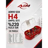 Aem Ampul Seti Full 30 Parça H4 43T %220 Fazla Işık