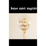 aemedia Sefaf balon yazisi gold kişiye özel folyo kesim