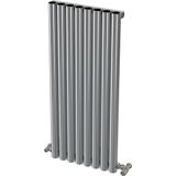 Aeon Kural Alüminyum Panel Radyatör 100cm x 40cm (8 Dilim) Parlak Eloksal - Mat Gri