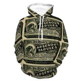 AERICKON Üniseks Kadın Erkek Kapüşonlu Uzun Kollu Klasik Kapüşonlu Sweatshirt Üst Rahat Sonbahar Kıyafeti Boş Zaman için, Arsenous Tabules, S