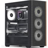 Aero Cool D501A Black 750W 80+ Bronze, 4X12CM A-Rgb Fanlı, Ahşap Ön Panel Detaylı, Tempered Cam Yan ve Mesh Ön Panel, USB Type-C, Atx Bilgisayar Kasası (AE-D501A-BK750BR)