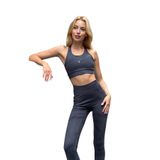 Aero Motion Premium - Füme Çapraz Askılı Kaplı ve Destekli Bra Spor Sütyeni (Füme, M)