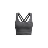 Aero Motion Premium - Füme Çapraz Askılı Kaplı ve Destekli Bra Spor Sütyeni (Füme, XS)