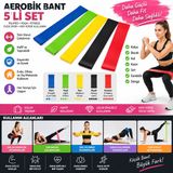 Aerobik Bant 5 Li Pilates Yoga Bandı | Aerobik Bant
