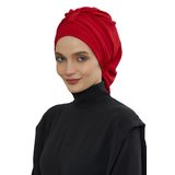 Aerobin Kumaş Hazır Türban,HT-90 Kırmızı
