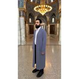 Aerobin Kumaş Lüks Namaz Cübbesi Gri