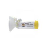 Aerochamber Flow-Vu Medium 1-5 Yaş, Sarı, Maskeli, Çocuklar İçin Inhalasyon Odası