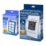 Aeroflow® Philips Performer Silent Fc8741/09 Uyumlu Hijyen Paketi | 1X Fc8038/01 (Yıkanabilir) - 4X Fc8021/03