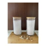 Aeroforce Agahome Bambu Kapaklı Cam Kavanoz Duo 1400 Ml Tekli