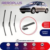 Aeroplus 1998-2009 Peugeot 206 Ön Arka Muz Silecek Takımı 650mm 400mm 350mm Yüksek Performans