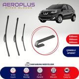 Aeroplus Nissan Micra K13 2010-2016 Ön Arka Muz Silecek Takımı