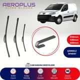 Aeroplus Peugeot Partner 1996-2011 Ön Arka Muz Silecek Takımı