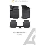 Aescaroon Volkswagen Golf 4 1997-2005 Arası 3D Havuzlu Paspas - Siyah