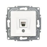 Aesco 1 Adet Günsan Visage Beyaz Telefon Prizi (Cat3) Çerçevesiz
