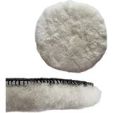 Aesco (1 Adet) Koyun Postu Pedi Ø 125 mm Pasta Cila Polisaj Süngeri Cırt Tabanlı Kuzu Postu Yünü Keçesi Parlatma - 100 x 100 x 10 cm