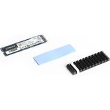 Aesco 1 Adet M.2 Nvme SSD Soğutucu (Heatsink) - 2280 SSD Için 1 Termal Ped ve 3 Beyaz Bantlı - Pc ve Ps5 Uyumlu M.2 Pcıe Nvme/sata SSD Soğutucu - 10 W