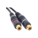 Aesco 1 Rca Erkek 2 Rca Dişi 25 cm Anfi Y Kablo, Siyah