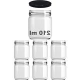 Aesco 10-1000 ml Farklı Boyutlarda 6 Adet Kavanoz, Metal Kapaklı, Şeffaf Cam Tasarım