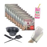 Aesco 10 Paket Hamam Otu Toz Tüy Dökücü + Boya Kabı + Tarak + Fırça + Hamam Kesesi + Topuk Taşı Banyo Seti