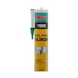 Aesco 1100E Genel Amaçlı Silikon Elastik Yapıştırıcı, Banyo Mutfak Cam Montaj ve Izolasyon Için (Şeffaf)