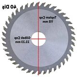 Aesco 115 mm Spiral Ağaç Kesme Testeresi, 40 Dişli