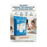 Aesco 120'LI Parmak Tipi Makyaj Temizleme Pedi, Yüz & Tonik Pamuğu 723167