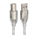 Aesco 1,5 Metre Uzunlukta Şeffaf USB Yazıcı Kablosu