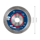 Aesco 1x Expert Hardceramic Elmas Kesme Diskleri (Sert Fayanslar, Sert Taş, Ø 125 Mm, Aksesuar Küçük Avuç Taşlama Makinesi)