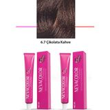 Aesco 2 Li Set Premium 6.7 Çikolata Kahve - Kalıcı Krem Saç Boyası 2 x 50 G Tüp