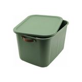Aesco 23 Lt Kapaklı Organizer Kutu – Yan Kulplu Büyük Boy Plastik Saklama ve Depolama Kutusu – Çok Amaçlı Düzenleyici Kutu – Dolap, Banyo, Ofis ve Oyuncak Düzeni Için (40X30X25CM)